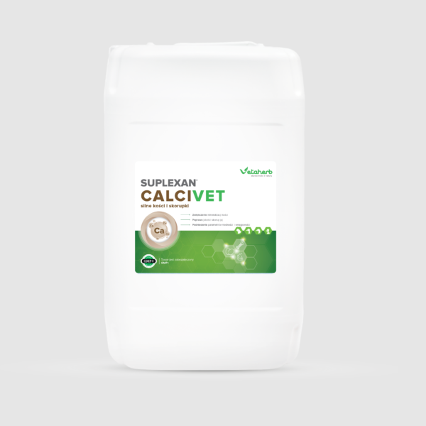 Calcivet – płynny preparat wapniowy dla drobiu wzmacniający kości i skorupy jaj, opakowanie Vetaherb
