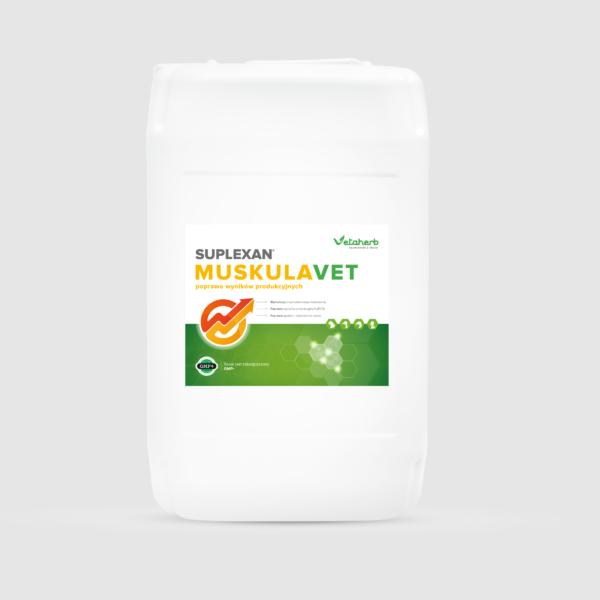 Musculavet – płynny dodatek paszowy wspierający wzrost mięśni i trawienie u drobiu, produkt Vetaherb.